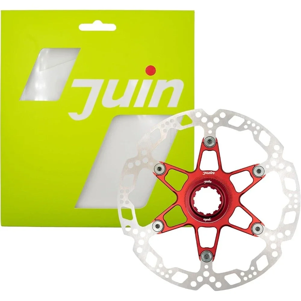 Juin RT01 Centerlock Bicycle Disc Brake Rotor, Red, 160mm Bike Race Enthusiasts